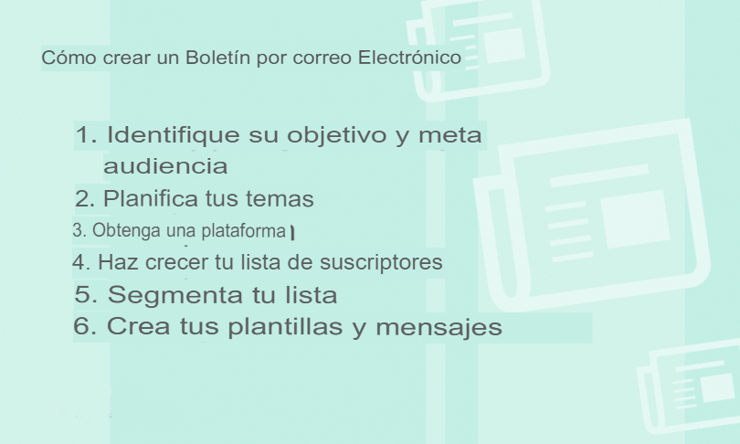 6 pasos para crear boletines informativos por correo electrónico