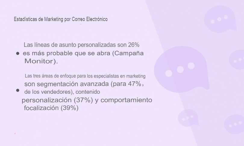 Estadísticas de marketing por Email