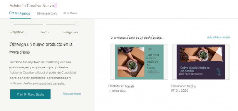 asistente creativo de mailchimp